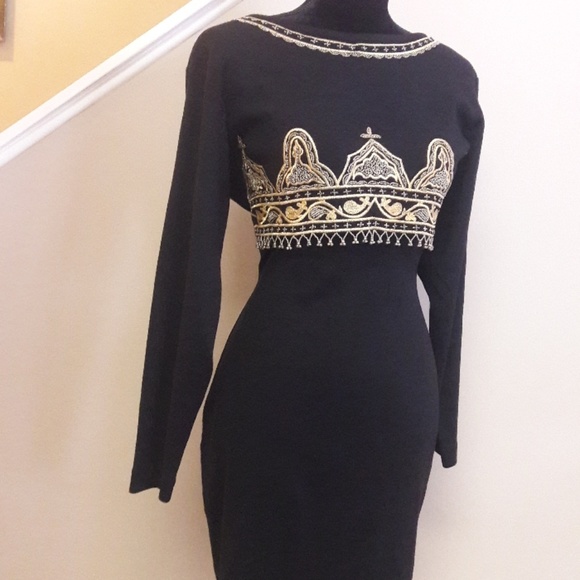 Carole Little Petite/Form Fit/ Wool Blend/ Dress - Picture 6 of 7